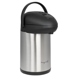 MegaChef 3 Quart Stainless Steel Vacuum Body Pump Cap Air Pot, 995120031M