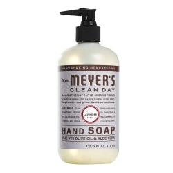 Mrs. Meyer's Clean Day Liquid Hand Soap, Lavender Scent, 12.5 Oz, Carton of 6 Bottles