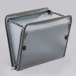 Office Depot® Brand 7-Pocket Expanding Organizer With Zip Closure, Letter Size, Urban Fog