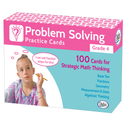 Didax Problem Solving Practice Cards, Grade 4