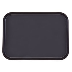 Cambro Rectangular Camtread Trays, 10" x 14", Black, Set Of 24 Trays