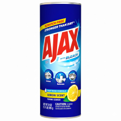 AJAX Scourers Powder Cleaner With Bleach, Lemon Scent, 21 Oz