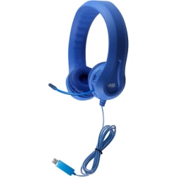 Hamilton Buhl Kid's Flex-Phones USB Headset With Gooseneck Microphone, Blue - Stereo - USB 2.0 - Wired - KFX2UBLU