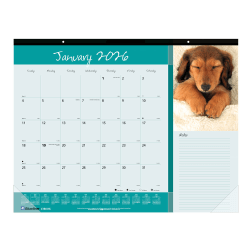 2026 Blueline® Colorful Monthly Desk Pad Calendar, 22" x 17", Best Friends, January To December, C194116