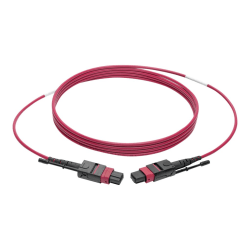 Tripp Lite MTP/MPO Multimode Patch Cable, 12 Fiber, 40/100 GbE, 40/100GBASE-SR4, OM4 Plenum-Rated (F/F), Push/Pull Tab, Magenta, 5 m (16.4 ft.) - 50 / 125 micron - OM4 - plenum - magenta