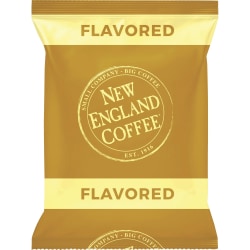 New England Coffee Single-Serve Coffee Packets, French Vanilla, Carton Of 24