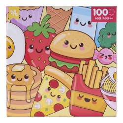 Little Yellow Bicycle 100-Piece Puzzle, Kawaii Food, 17" x 22", Total Qty 1