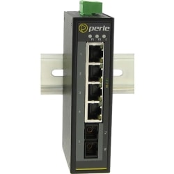 Perle IDS-105F Industrial Ethernet Switch - 5 Ports - 10/100Base-FX, 10/100Base-TX - 2 Layer Supported - Rail-mountable, Panel-mountable, Wall Mountable - 5 Year Limited Warranty