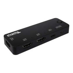 Plugable HDMI-SC3 - Video/audio switch - 2 x HDMI + 1 x USB-C - desktop