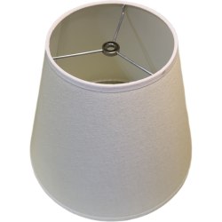 Lampshades Inc. Linen Round Lamp Shades, 7" x 14" x 10", White, Set Of 12 Shades