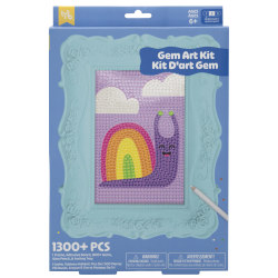 Little Yellow Bicycle Snail Framed Gem Art Kit, 10-1/4" x 7", Total Qty 1