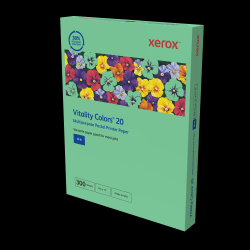 Xerox® Vitality Colors®20 Multipurpose Pastel Printer Paper, 1 Ream, 300 Sheets Per Ream, Green, Letter Size, 20 lb., 30% Recycled
