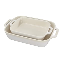 Staub 2-Piece Baking Dish Set, Rustic Ivory