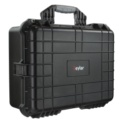 Eylar Large Polypropylene Waterproof And Shockproof Gear Hard Case With Foam Insert, 7-7/16"H x 15-3/4"W x 19-3/4"D, Black