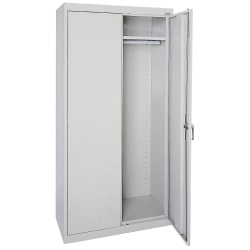 Sandusky Classic Series Medium-Duty Assembled Wardrobe Storage Cabinet, 72"H x 36"W x 24"D, Dove Gray