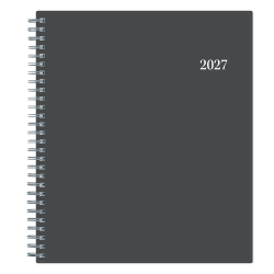 2027 Passages Charcoal Metallic Monthly Planner 8x10