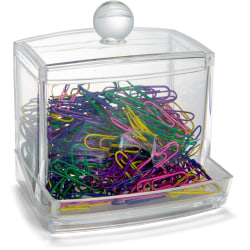 OIC Officemate 93697 Self Dispensing Paper Clip Holder w/250 Assorted Color Paper Clips , Clear Clear PVC free 1 Each