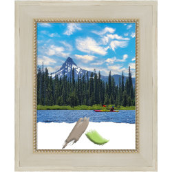 Amanti Art Wood Picture Frame, 15" x 18", Matted For 11" x 14", Parthenon Cream