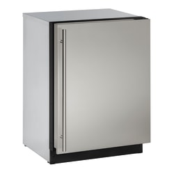4.8 Cu Ft. Min refrigerator, Stainless Steel, Holds 114 12oz bottles or 172 12oz cans, Reversible door