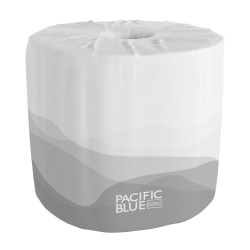 Envision Pacific Blue by GP PRO, 1 Ply, Standard Roll Toilet Paper, 4.05x4, 20% Recycled, White, 550 Sheets, 40 Rolls per Case