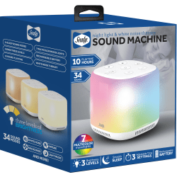 Sealy SL-HW-SN-100-WT Multicolor LED Sleep Speaker, White