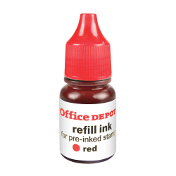 Office Depot® Brand Pre-Ink Refill Ink, Red, Pack Of 2 Refills