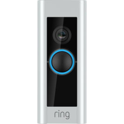 Ring Video Doorbell Pro, 4.5" x 1.85"W x 0.8"D, Satin Nickel