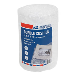 United States Post Office Bubble Cushion Rolls, 1/2" x 12" x 15', Clear, Pack Of 16 Rolls