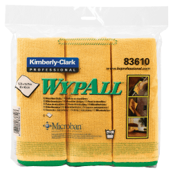 Wypall® Microfiber Cloths, Yellow, Pack Of 6