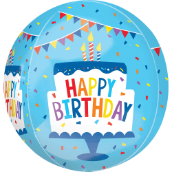 Amscan Birthday Foil Balloon, Circle, 16", Orbz Tiered Cake