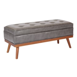Ave Six Katheryn Storage Bench, Deluxe Pewter/Light Espresso