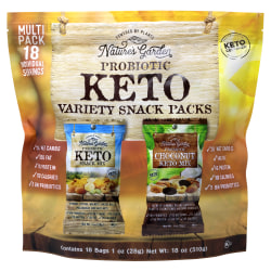 Nature's Garden Keto Variety Snack Packs, 1 Oz, Pack Of 18 Bags