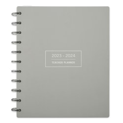 TUL® Discbound Monthly Teacher Planner, Letter Size, Gray, July 2023 To June 2024, ODUS2234-0