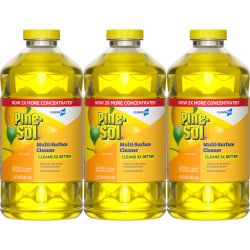 Clorox Pro Pine-Sol Multi-Surface Cleaner, Lemon Fresh, 80 Oz, Pack Of 3 Bottles