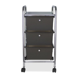 Advantus 3-Drawer Organizer With Casters, 27"H x 15 1/2"W x 13"D, Smoke