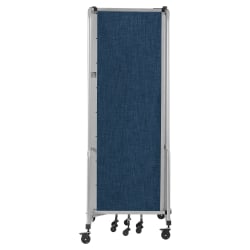 National Public Seating Room Divider, 5 Sections, 72"H x 118"W x 27"D, Blue/Gray
