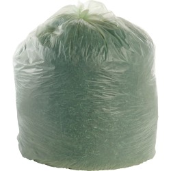 Stout® EcoSafe-6400 Compostable Compost  Bags, 0.85 mil, 64-Gallon, Green, Box Of 30