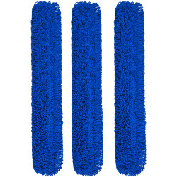 Gritt Commercial Microfiber Looped Dust Mop Pad Head, 60", Blue, Pack Of 3 Pad Heads