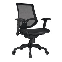 WorkPro 1000 Series Ergonomic Mesh/Mesh Mid-Back Task Chair, Black/Black, BIFMA Compliant
