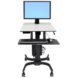 Ergotron WorkFit-C 48"W Single HD Sit Stand Computer Stand, Gray/Black