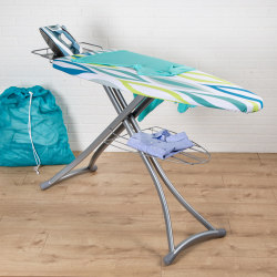 Honey Can Do Collapsible Ironing Board With Iron Rest, 36"H x 18"W x 59-1/4"D, Multicolor