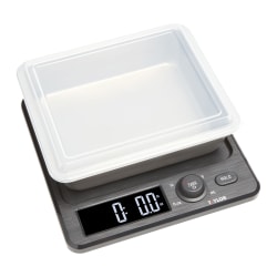 Taylor Precision Products Kitchen Scale With Stainless Steel Storage Container And Lid, 22 Lb Capacity, Gray