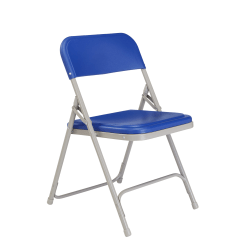 National Public Seating 800 Series Plastic Folding Chairs, Blue/Gray, Set Of 52 Chairs