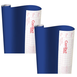 Con-Tact Brand Self-Adhesive Creative Covering, Royal Blue, 18" x 16’, Pack Of 2 Coverings
