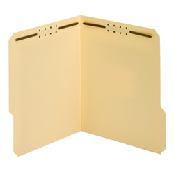 Office Depot® Brand File Folders With Fasteners, 3/4" Expansion, 8 1/2" x 11", Letter, Manila, Box of 25