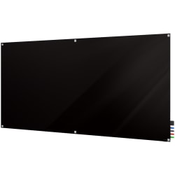 Ghent Harmony Magnetic Glass Dry-Erase Board, 48" x 60", Black