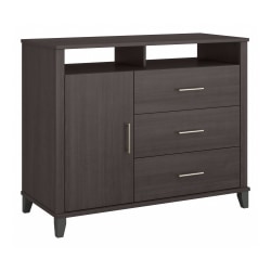 Bush Furniture Somerset Tall Sideboard Buffet Cabinet, Storm Gray, Standard Delivery