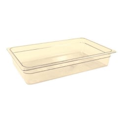 Cambro Full Size H-Pan Food Pan, 4" Deep, Yellow
