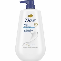 Dove Deep Moisture Body Wash - 30.60 fl oz - Pump Bottle Dispenser - Body, Skin - Moisturizing - White - Unscented - 1 Each