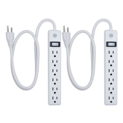 GE 14709 6-Outlets Power Strip - 6 - 4 ft Cord